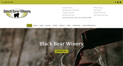 Desktop Screenshot of blackbearwinery.com