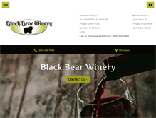 Tablet Screenshot of blackbearwinery.com